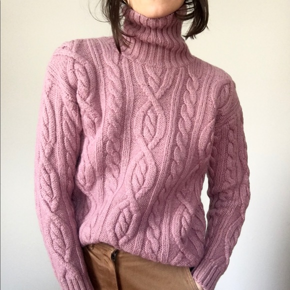 100% wool chunky turtleneck sweater - Picture 3 of 15